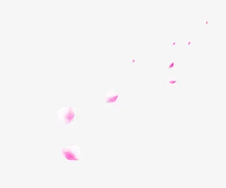 白粉色花瓣装修页面免抠