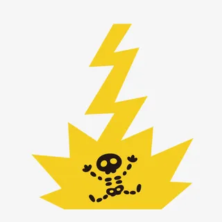 卡通手绘雷劈免抠