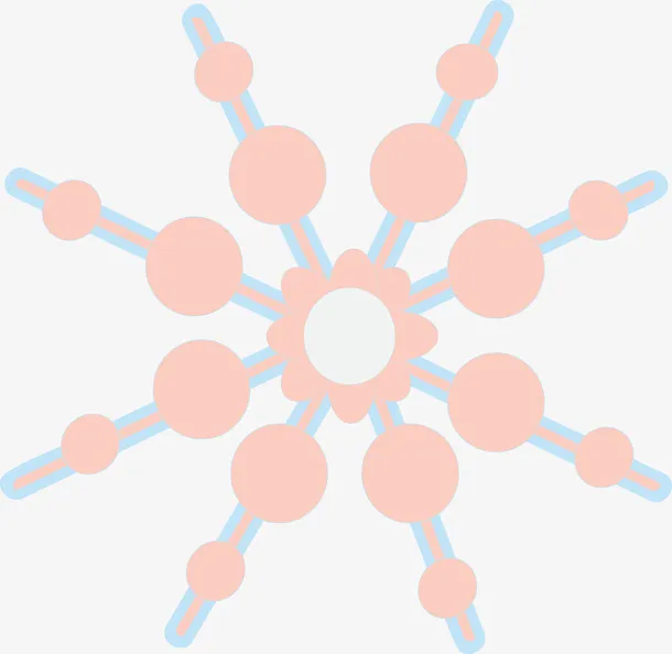 粉色浪漫雪花矢量素材图免抠