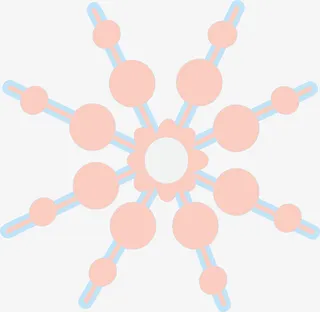 粉色浪漫雪花矢量素材图免抠