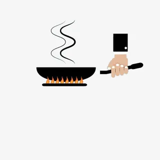 手拿炒锅免抠