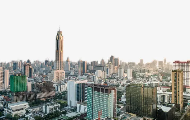 高楼大厦俯视图免抠