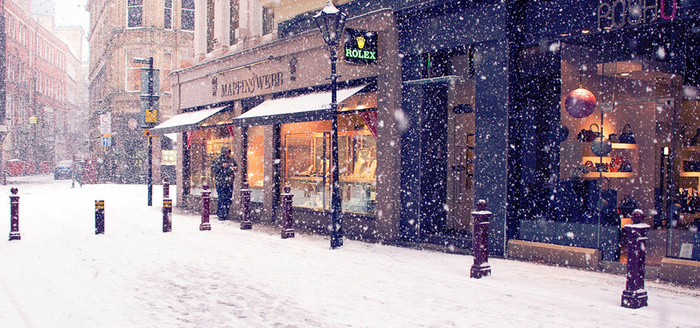 雪天浪漫城市高清