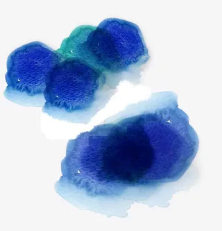 蓝色水印冬季图片免抠