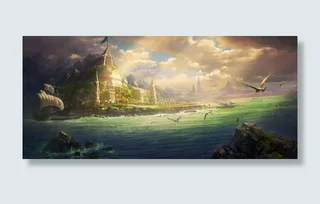 动漫游戏梦幻背景banner