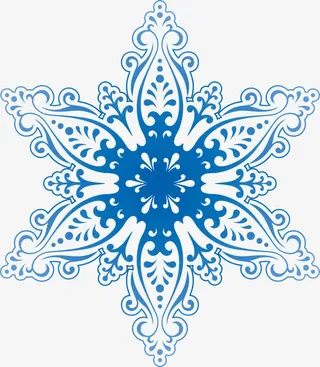 雪花元素免抠
