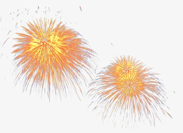 中秋节黄色礼花海报免抠