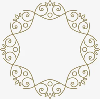 手绘边框装饰图案免抠