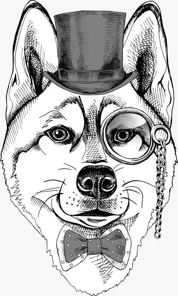 创意小型犬免抠