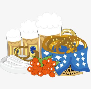 丰盛的啤酒节免抠