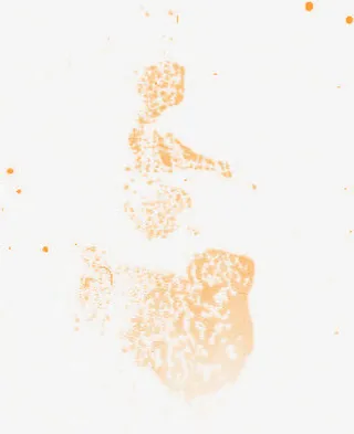 春天艺术抽象墨迹免抠