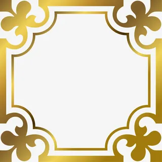 奢华金色边框免抠