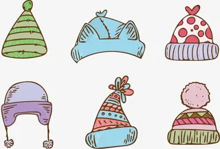 可爱手绘帽子免抠