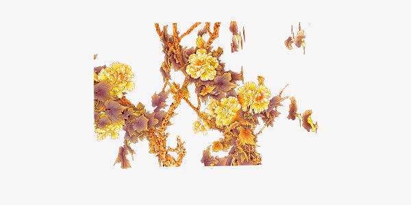 传统中国风复古花免抠