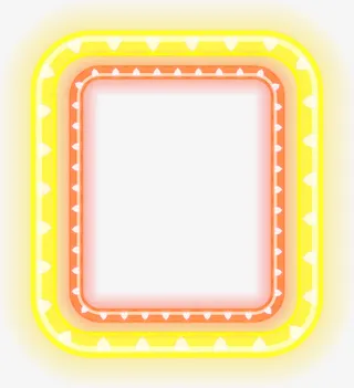 小清新黄色边框免抠