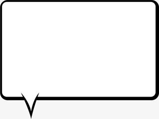 手绘黑色对话框免抠