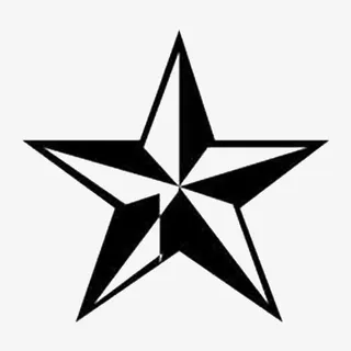 黑白五角星免抠