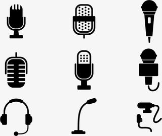 话筒麦克风电商小图标免抠