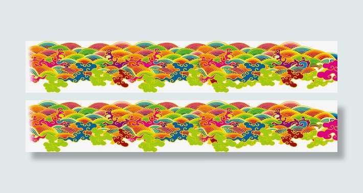 彩色中国风花纹装饰免抠