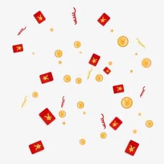 活动红包雨免抠