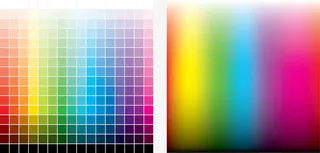 简约设计CMYK色卡矢量图免抠