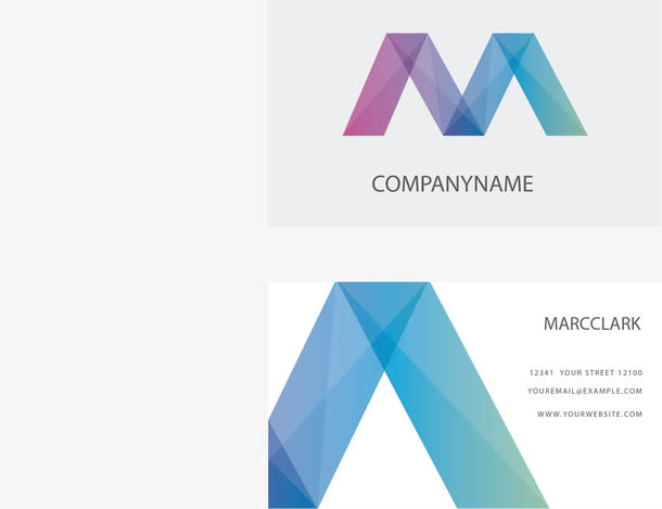 矢量时尚名片模板免抠