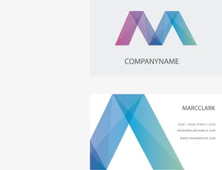 矢量时尚名片模板免抠