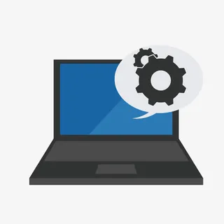 黑色科技电脑免抠