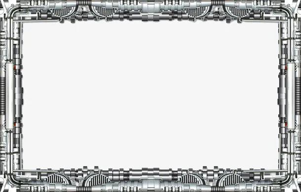 创意金属科技边框免抠