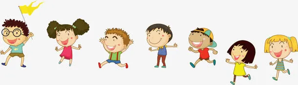 矢量带队春游的学生免抠