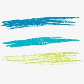 蓝色横线蜡笔笔触矢量素材免抠