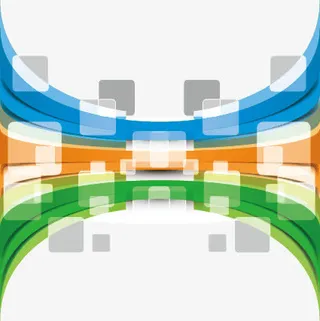 矢量手绘科技线条免抠