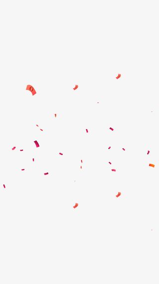 漂浮的彩带节日元素免抠