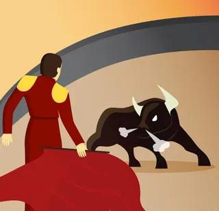 西班牙斗牛背景矢量背景素材高清