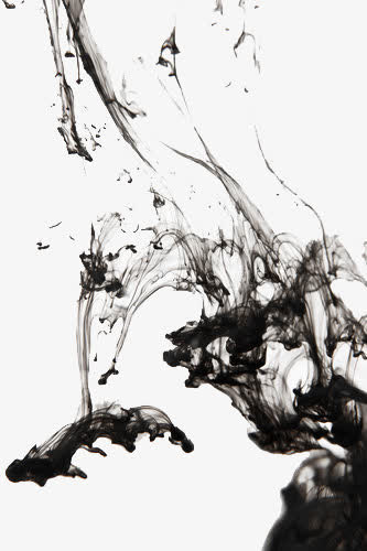 散落水墨免抠