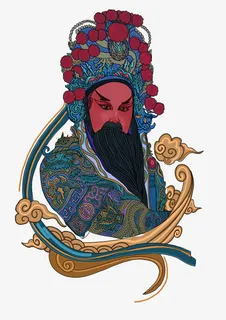 戏剧国潮、国粹头像插画免抠 戏剧国潮、国粹头像插画免抠