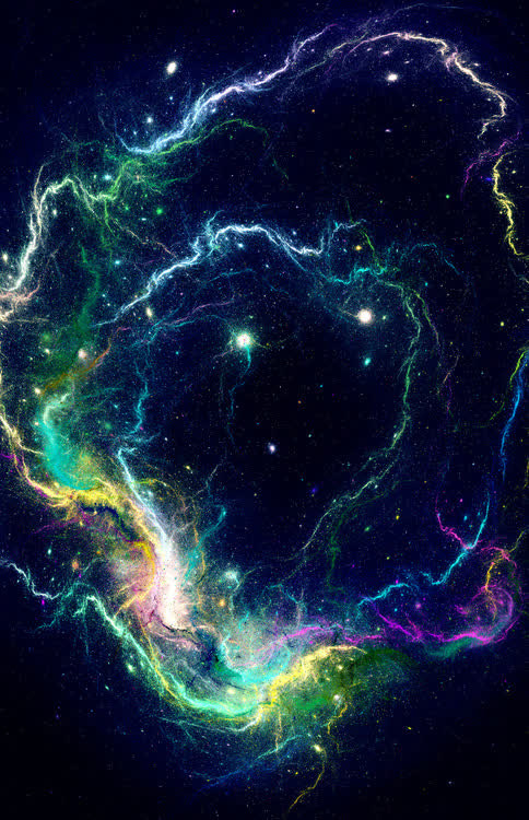 蓝紫色现代星空底纹免抠
