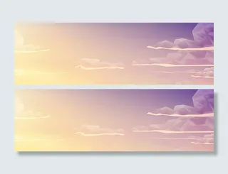 淘宝粉色唯美天空几何banner背景高清