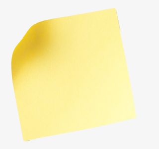 黄色空白的便笺纸实物免抠