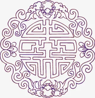 矢量中国风花纹免抠