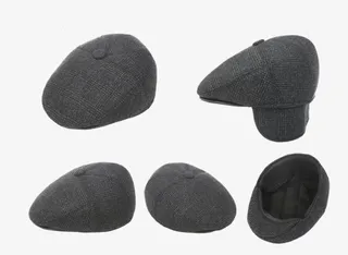 男冬季爸爸鸭舌帽免抠