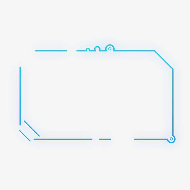科技风，线框，科技感，蓝绿色免抠