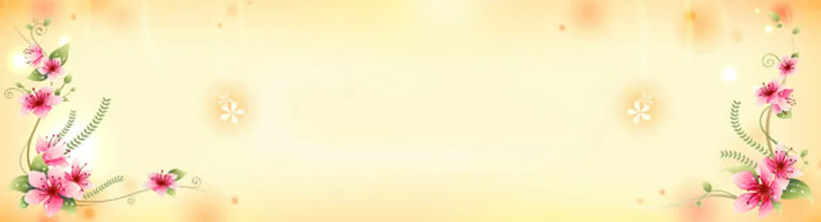 时尚花纹唯美花瓣背景banner