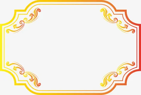 邀请函欧风边框免抠