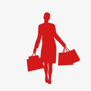 卡通小人素描手绘女人剪影素材免抠