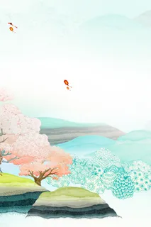 春分清明踏青背景高清 春分清明踏青背景高清