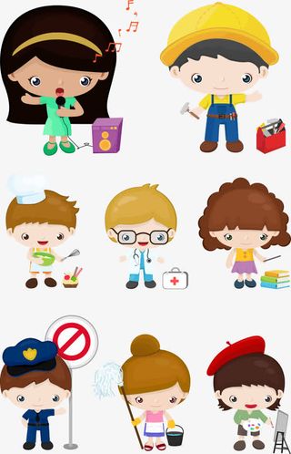 矢量各行业人物免抠