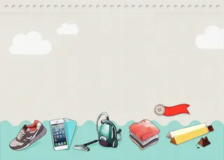 手绘文具海报背景高清