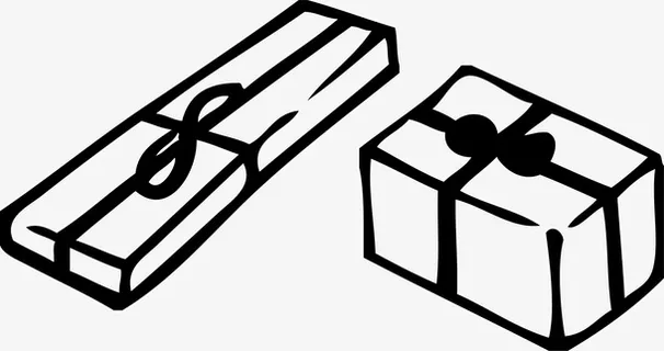 卡通手绘礼物简笔画免抠