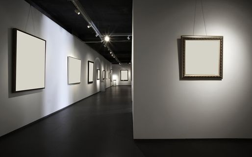展示画展画廊展示背景素材高清